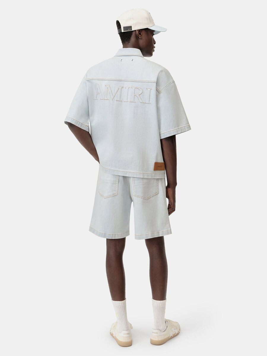 AMIRI 3D SHORT SLEEVE SNAP SHIRT
