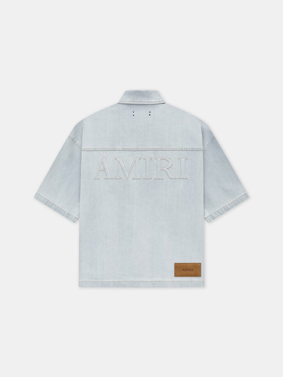 AMIRI 3D SHORT SLEEVE SNAP SHIRT