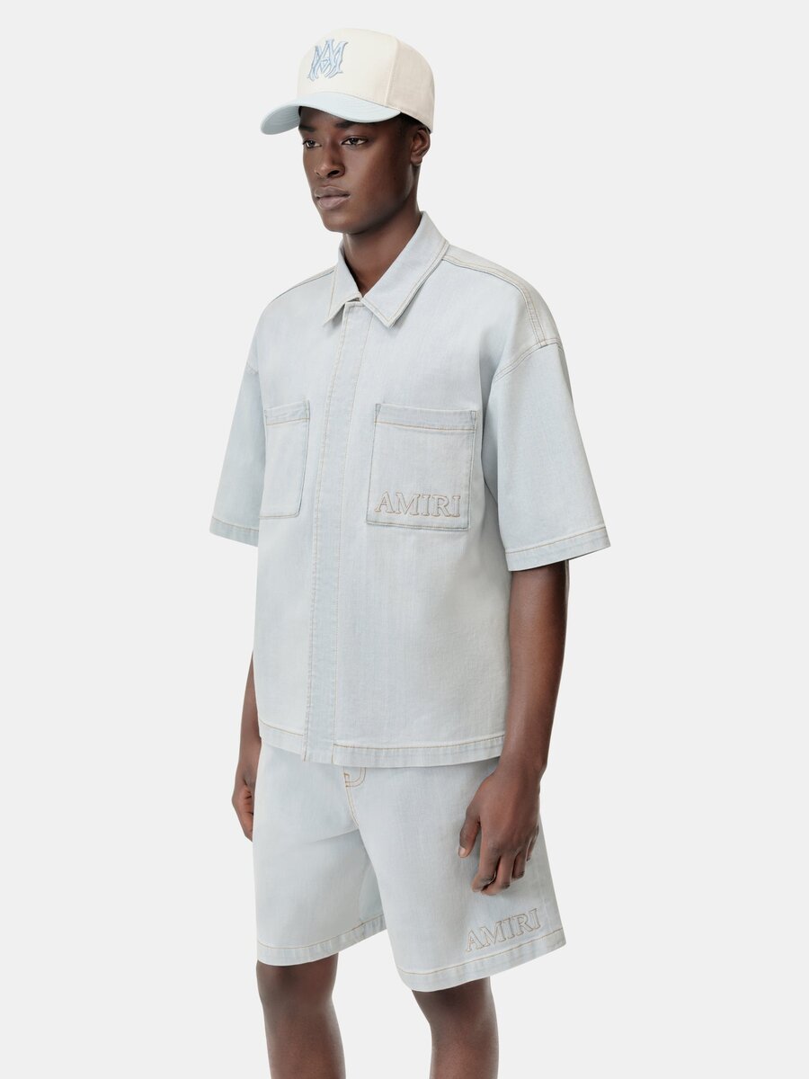AMIRI 3D SHORT SLEEVE SNAP SHIRT