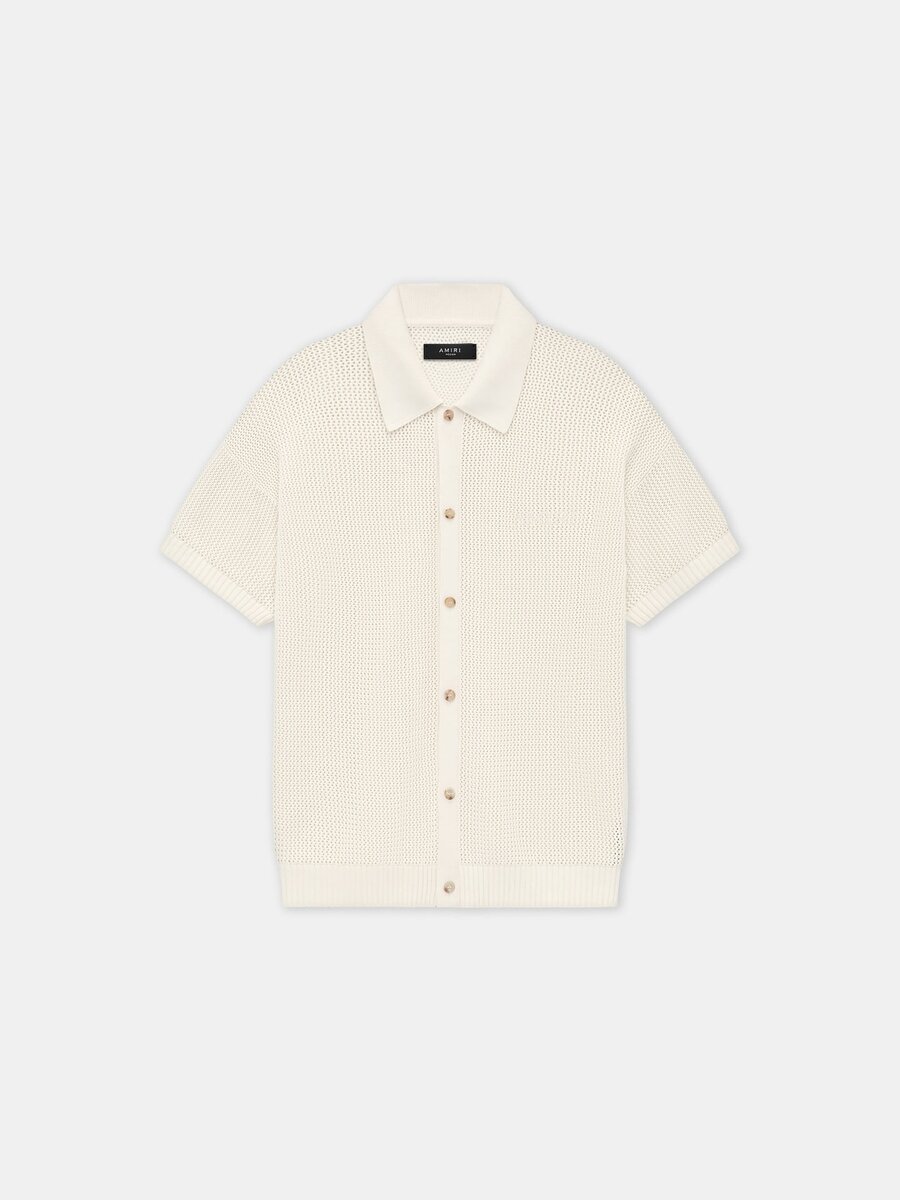 AMIRI CROCHET MESH SHIRT