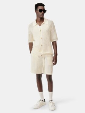 AMIRI CROCHET MESH SHIRT