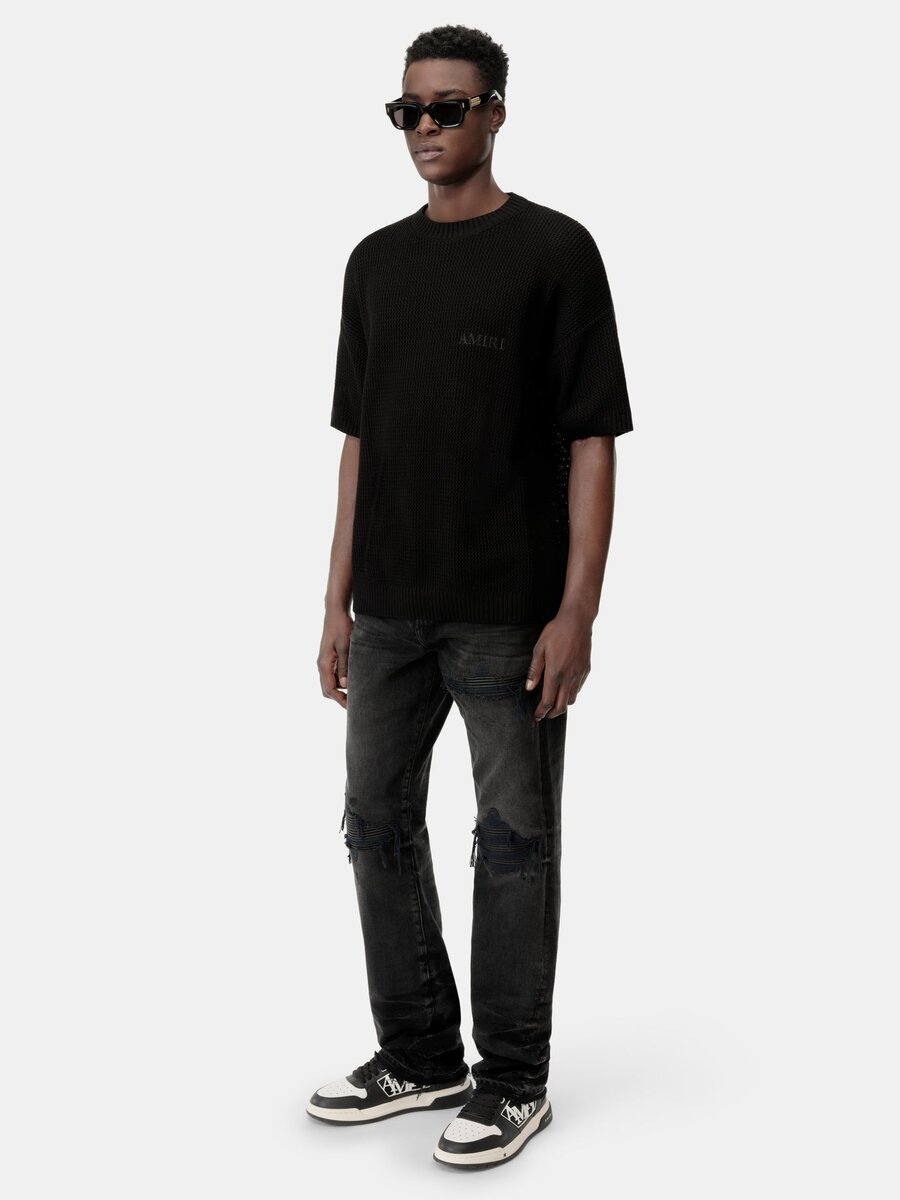 AMIRI CROCHET MESH TSHIRT