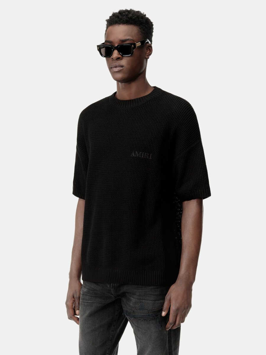 AMIRI CROCHET MESH TSHIRT
