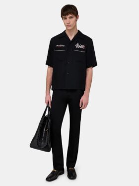 AMIRI STUDIO CREPE CAMP SHIRT