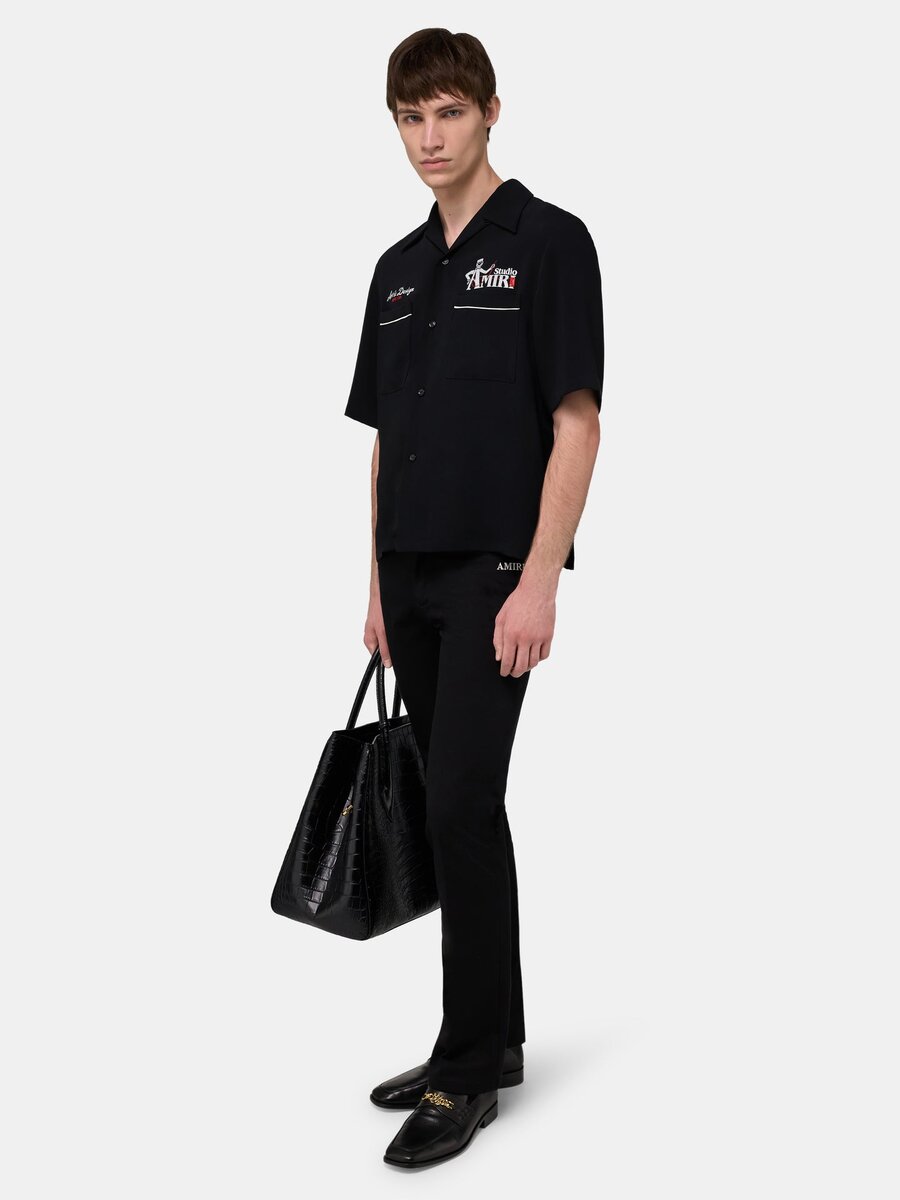 AMIRI STUDIO CREPE CAMP SHIRT
