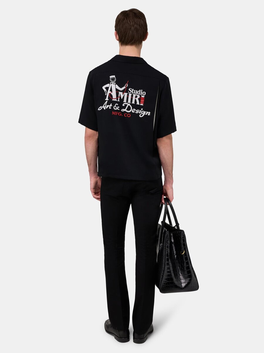 AMIRI STUDIO CREPE CAMP SHIRT