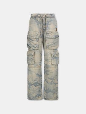 CAMO JACQUARD BAGGY CARGO JEAN