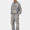 CAMO JACQUARD BAGGY CARGO JEAN
