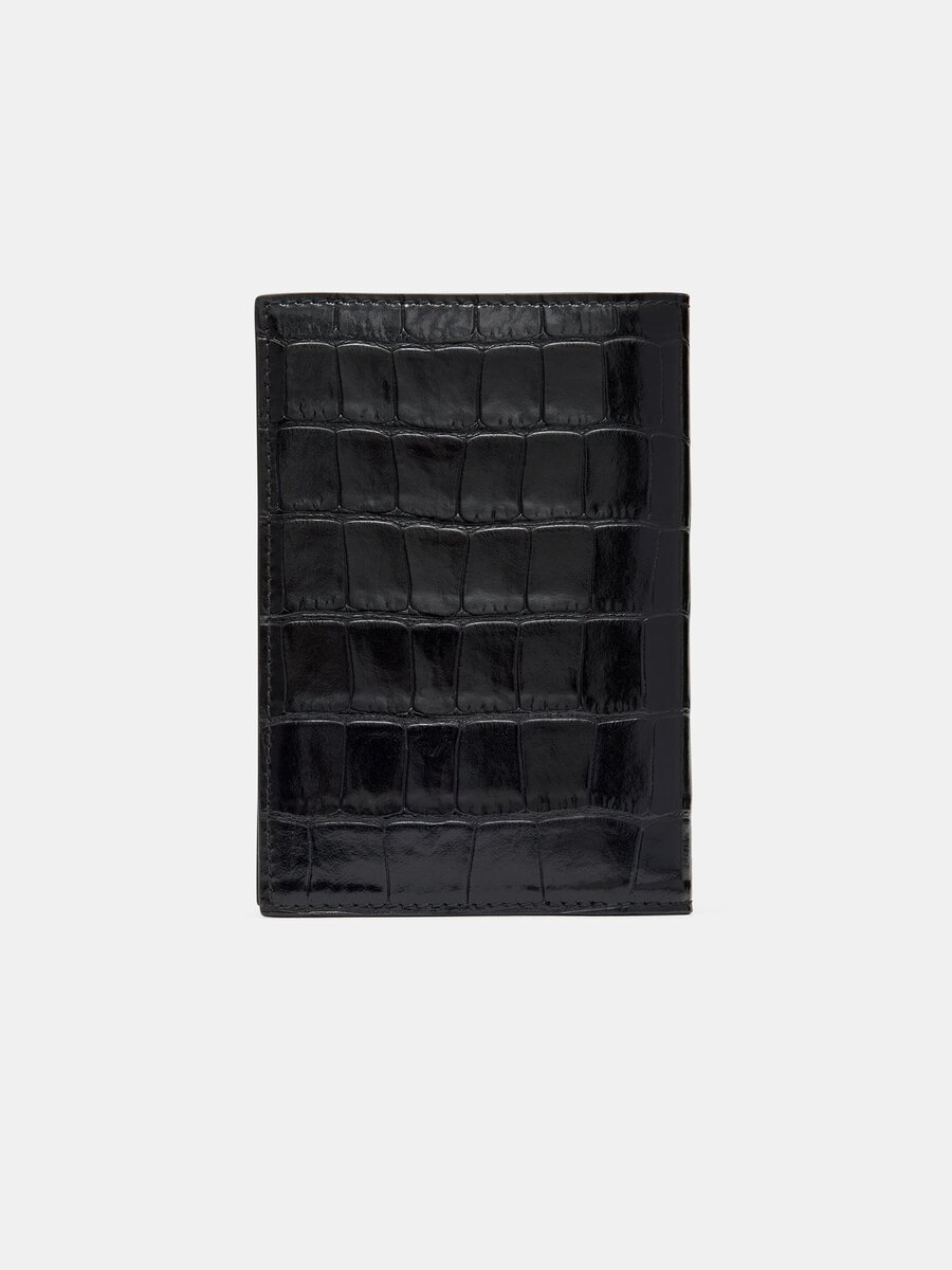 CROC EMBOSSED PASSPORT HOLDER