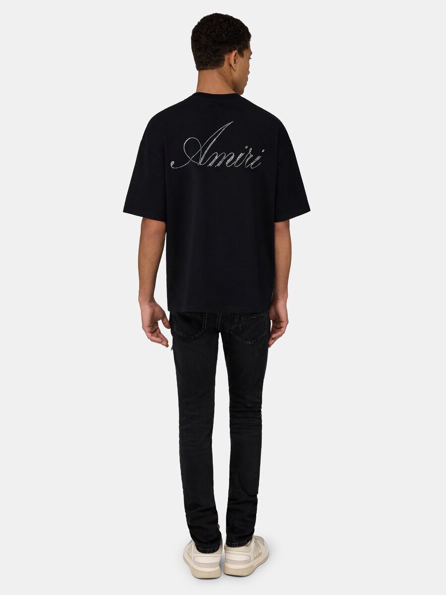 CRYSTAL AMIRI SCRIPT OVERSIZED TEE