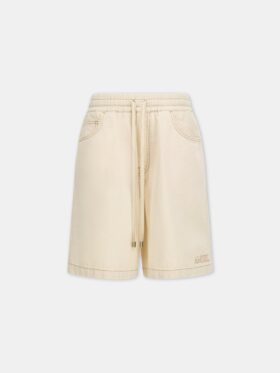 DRAWSTRING DENIM SHORT