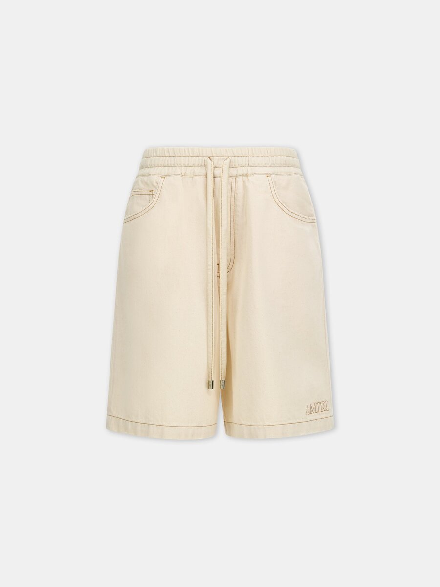 DRAWSTRING DENIM SHORT