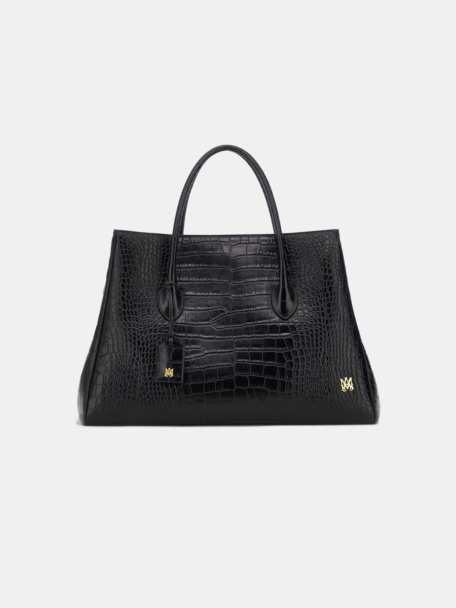 EMBOSSED CROC HONEY 50 TOTE