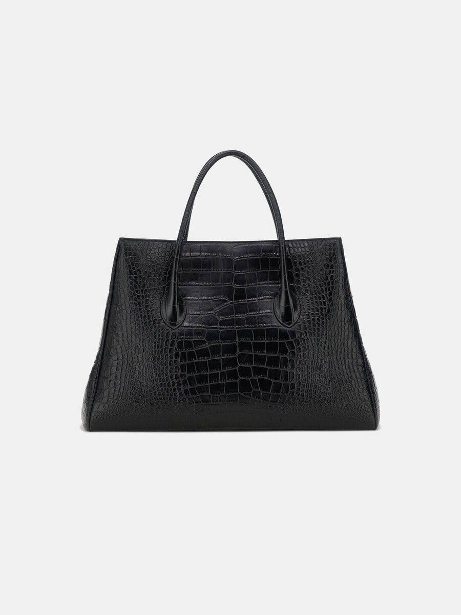 EMBOSSED CROC HONEY 50 TOTE