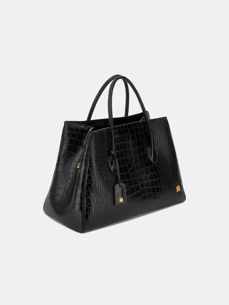 EMBOSSED CROC HONEY 50 TOTE