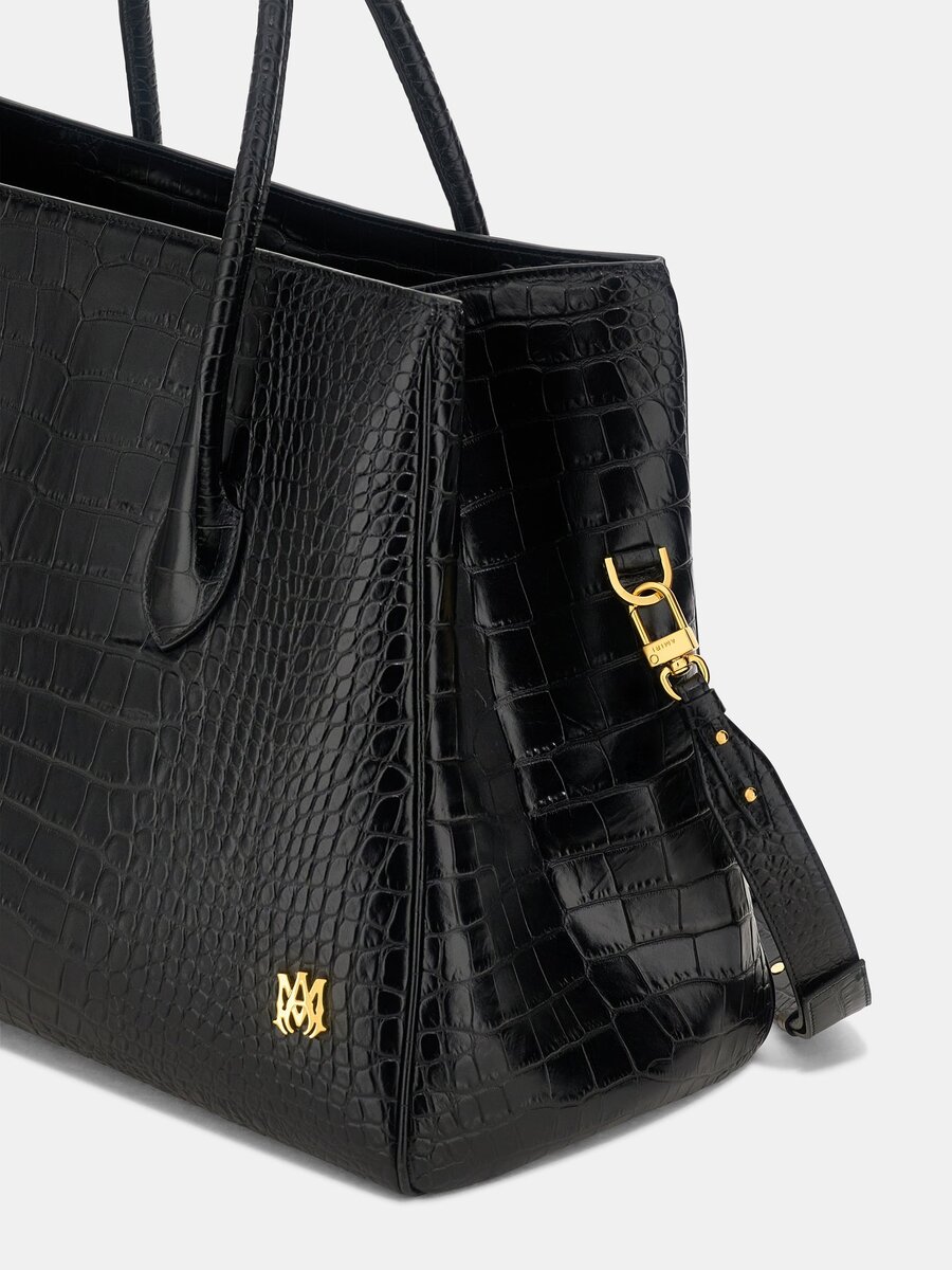 EMBOSSED CROC HONEY 50 TOTE