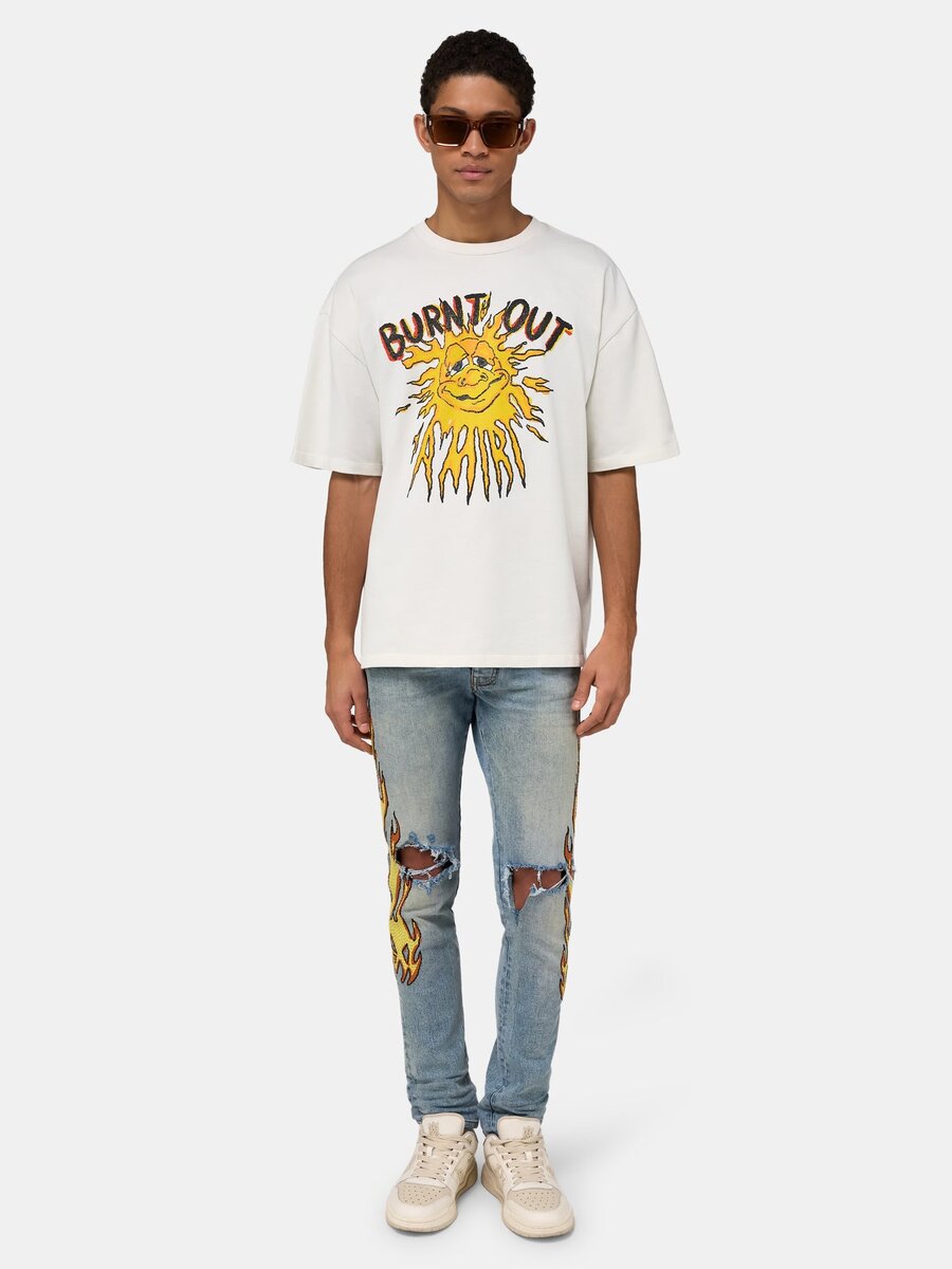 FLAMES EMB SKINNY JEAN