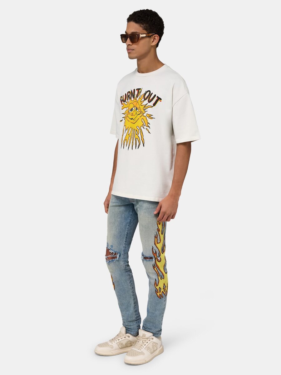 FLAMES EMB SKINNY JEAN