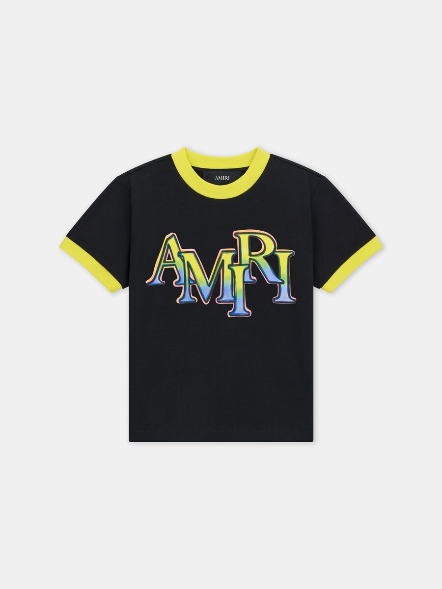 KIDS' AMIRI STAGGERED RINGER TEE