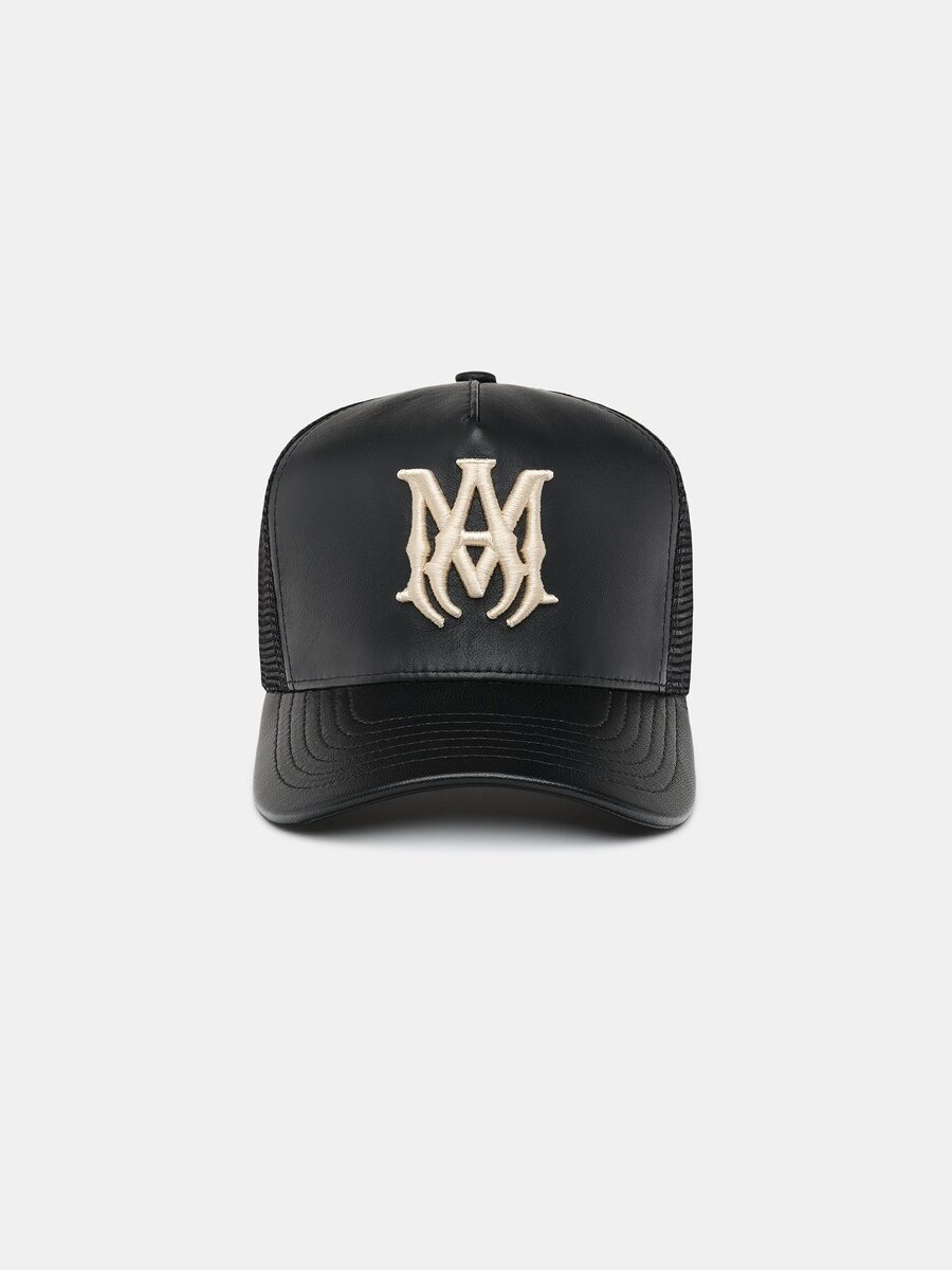 LEATHER MA TRUCKER HAT
