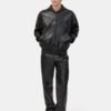 LEATHER TRACK PANT