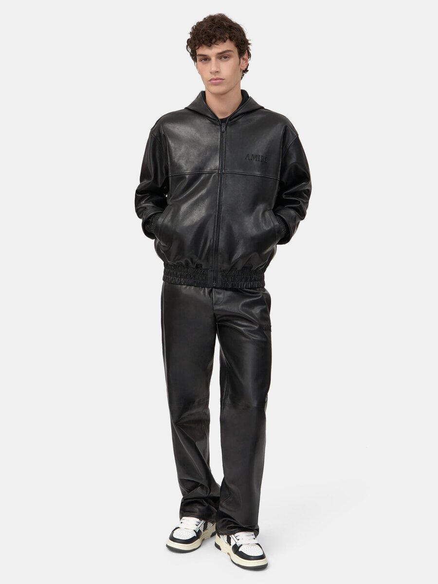 LEATHER TRACK PANT