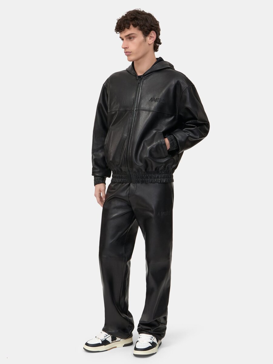 LEATHER TRACK PANT