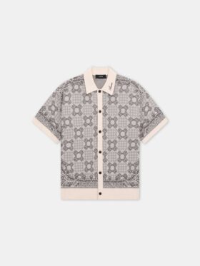 MA QUAD CHECK MESH KNIT SHIRT