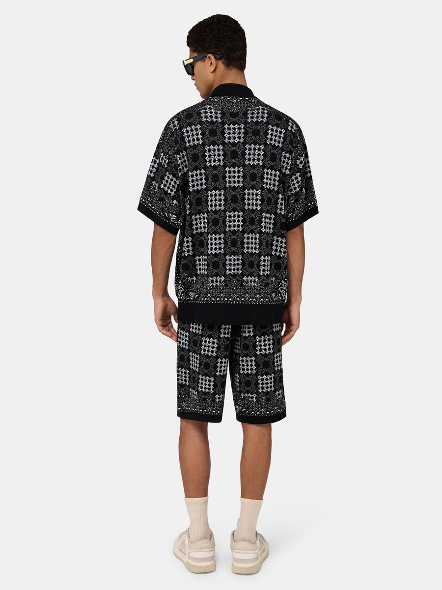 MA QUAD CHECK MESH KNIT SHIRT