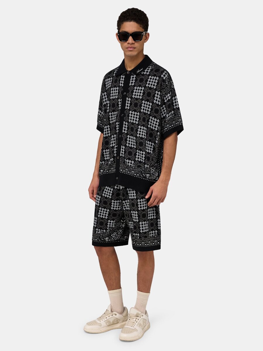 MA QUAD CHECK MESH KNIT SHORT