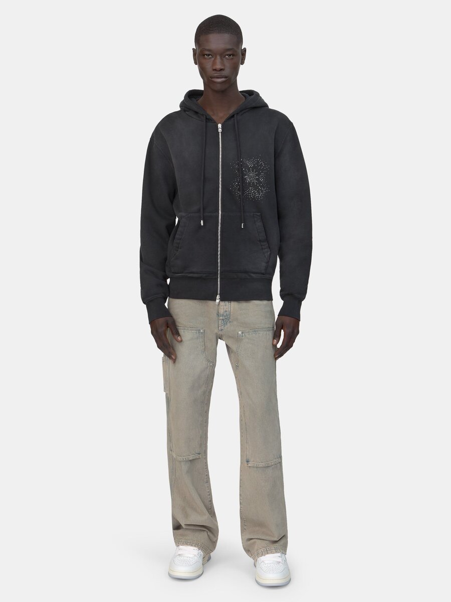 MA QUAD CRYSTAL ZIP HOODIE
