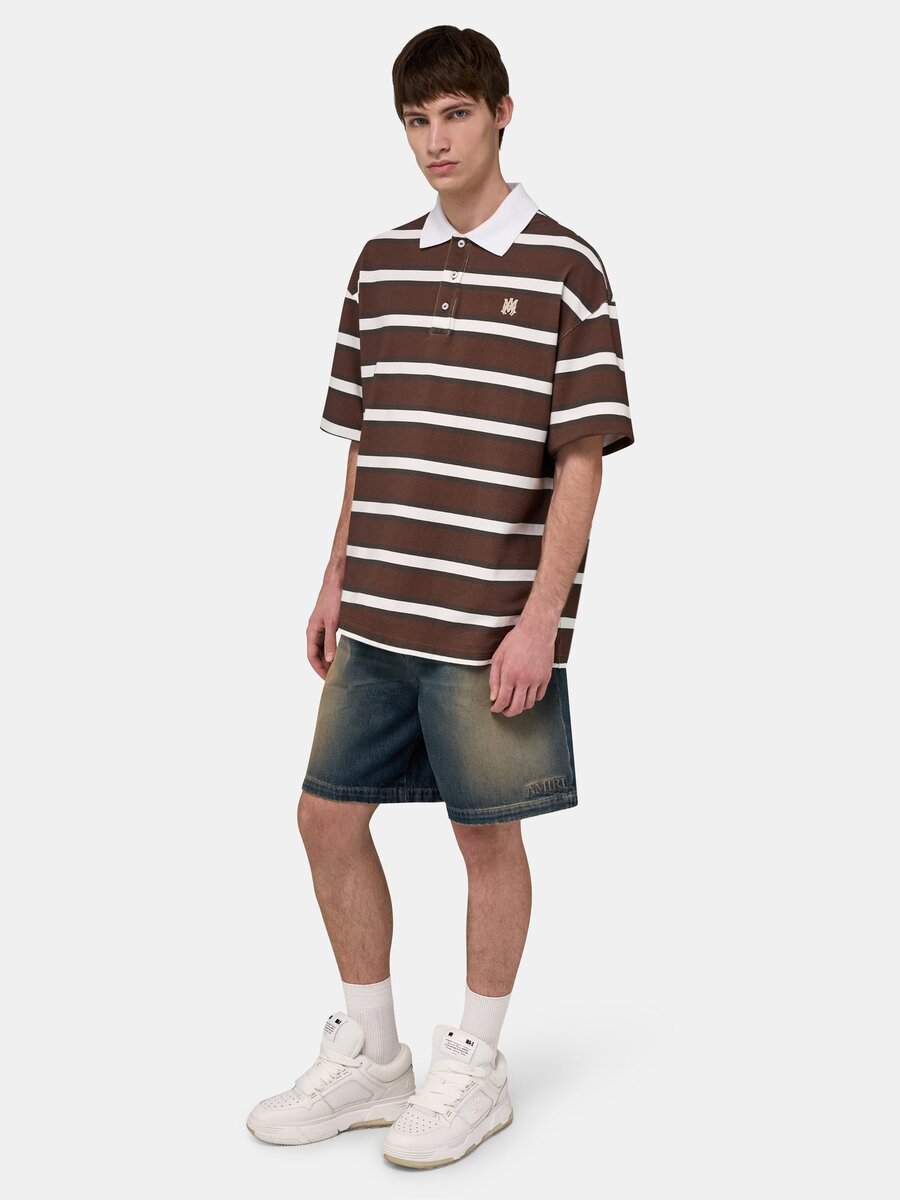 MA STRIPED OVERSIZED POLO