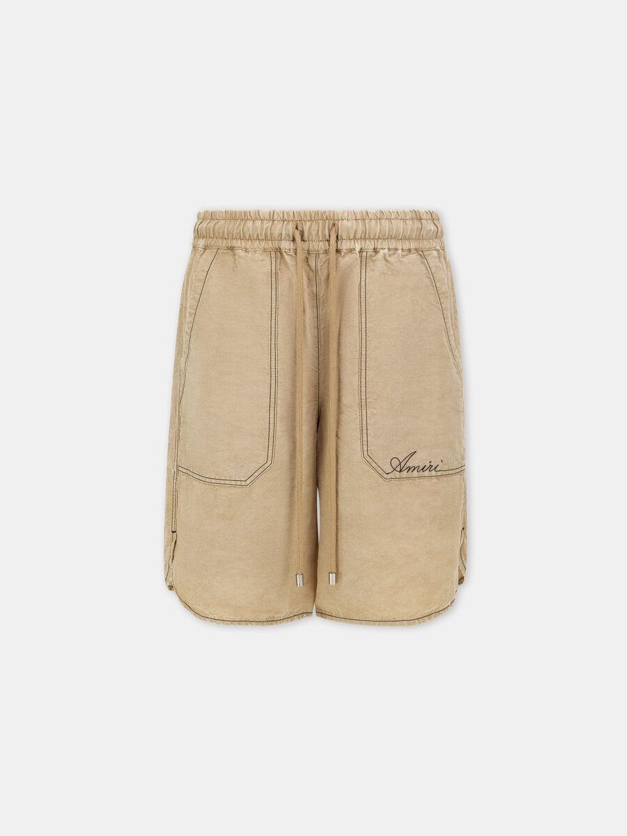 SCRIPT LINEN GD SHORT
