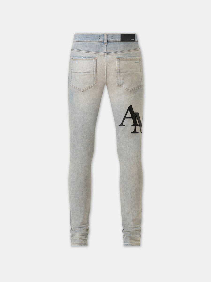 STAGGERED LOGO SKINNY JEAN