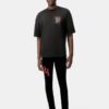 STAGGERED LOGO SKINNY JEAN- Black Red