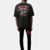 STAGGERED LOGO SKINNY JEAN- Black Red