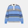 STRIPED OVERSIZED LONG SLEEVE POLO