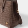 SUEDE CROC HONEY 50 TOTE