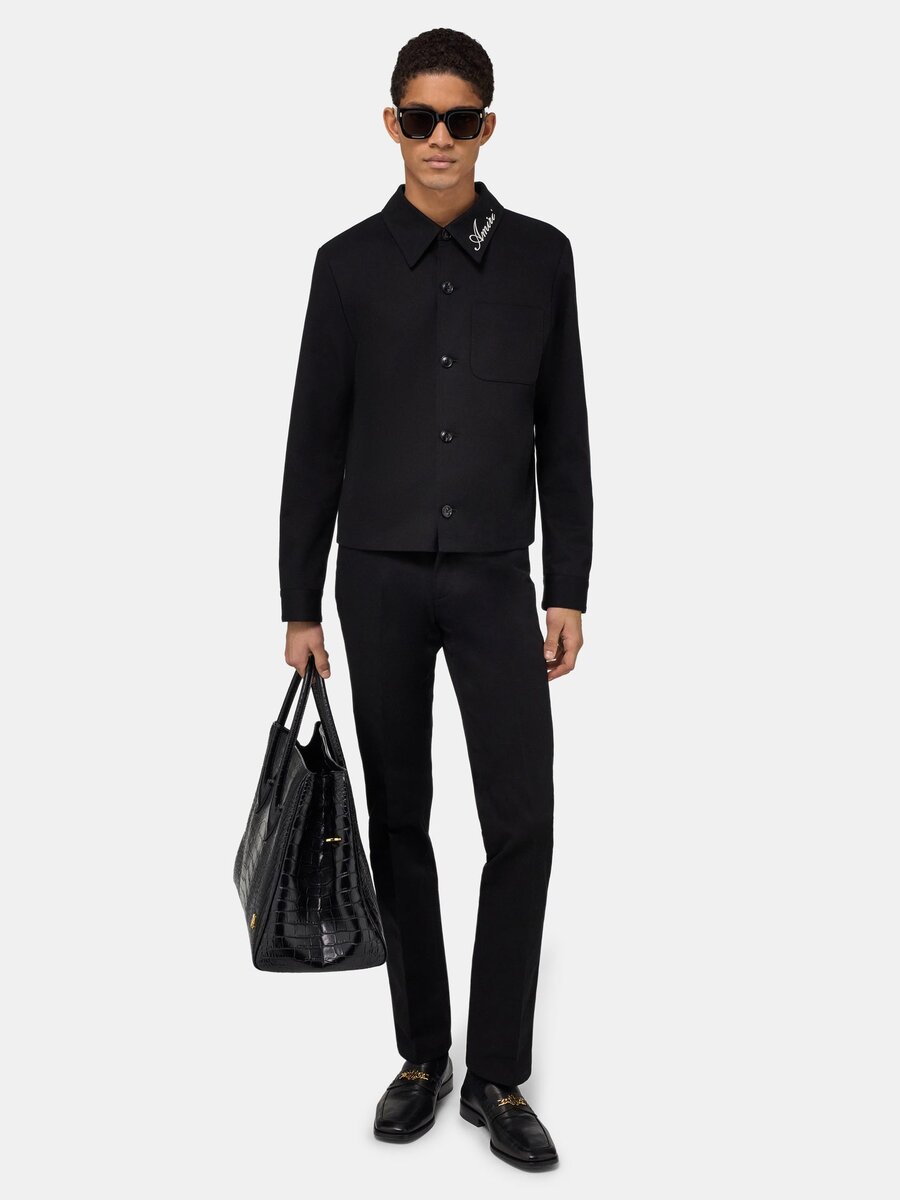 SCRIPT COLLAR SHIRT JACKET