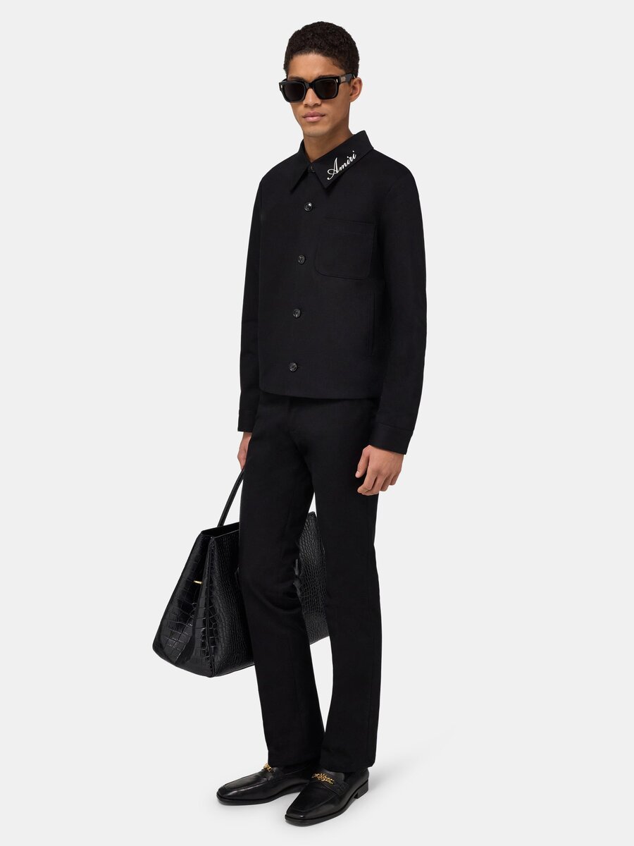 SCRIPT COLLAR SHIRT JACKET