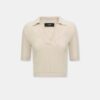 WOMEN'S AMIRI CROCHET MESH POLO