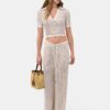 WOMEN'S AMIRI CROCHET MESH POLO