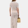 WOMEN'S AMIRI CROCHET MESH POLO