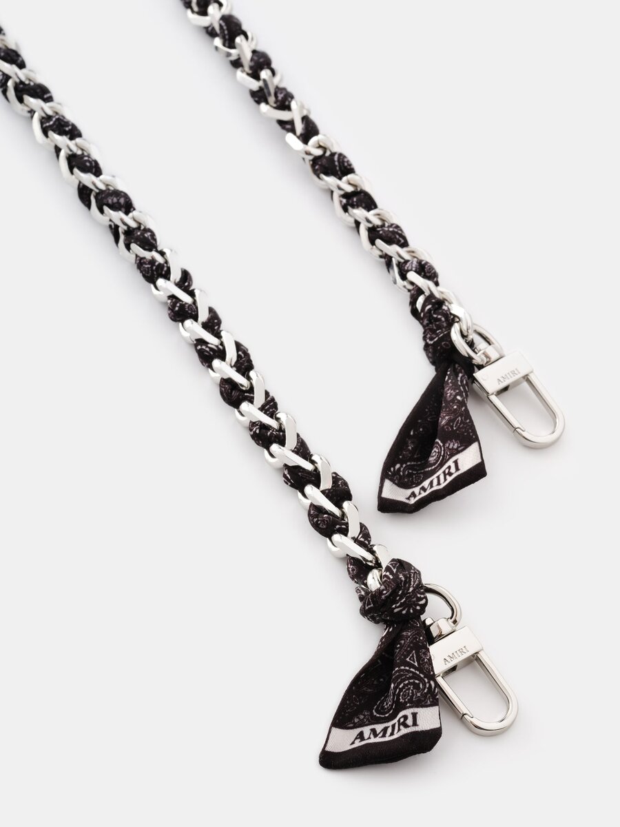 WOMEN'S BANDANA SILK CHAIN STRAP