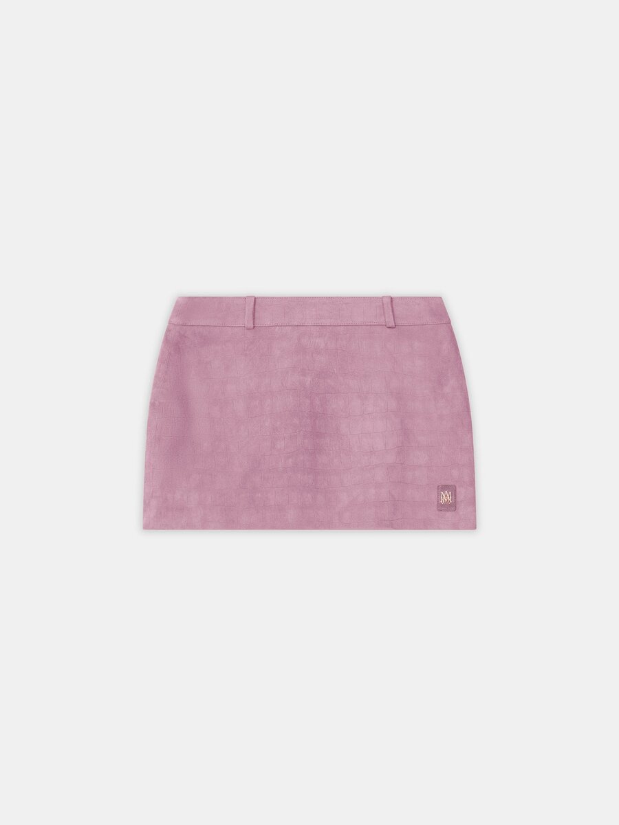 WOMEN'S CROC SUEDE MINI SKIRT