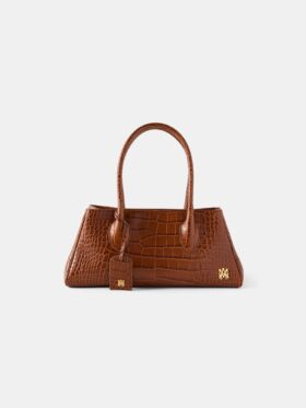 WOMEN'S EMBOSSED CROC HONEY 40 SHOULDER