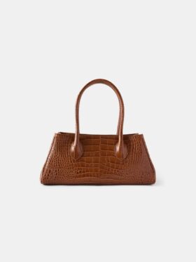 WOMEN’S EMBOSSED CROC HONEY 40 SHOULDER