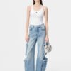 WOMEN'S MA EMBROIDERED RIBBED TANK