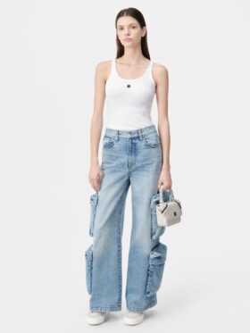WOMEN’S MA EMBROIDERED RIBBED TANK