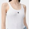 WOMEN'S MA EMBROIDERED RIBBED TANK